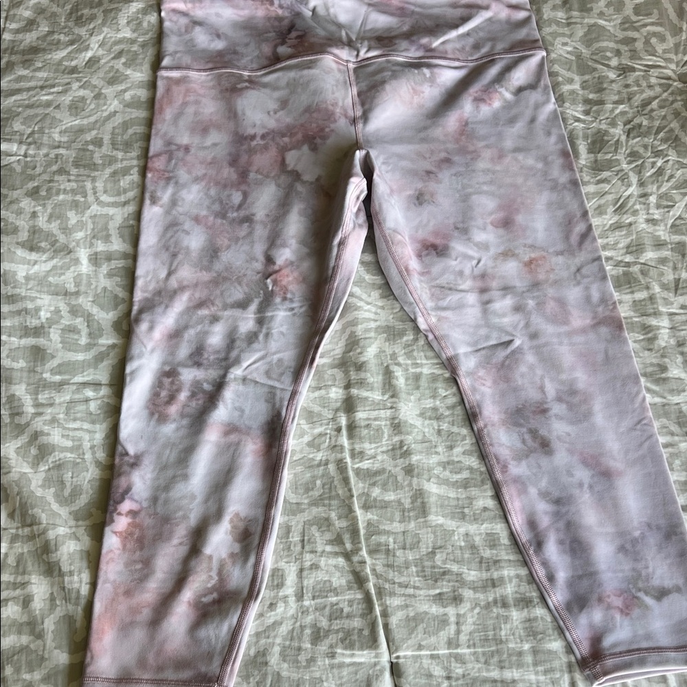 Athleta XL Pink Tie-Dye 7/8 elation leggings